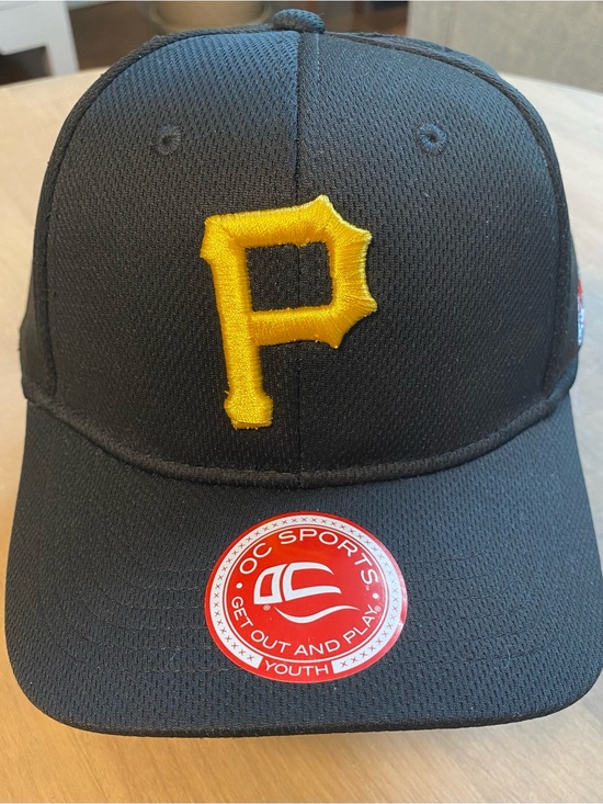 Oc Sports Other - Pittsburgh 'P' Black Baseball Youth Cap with Yellow Embroidered Logo (New)